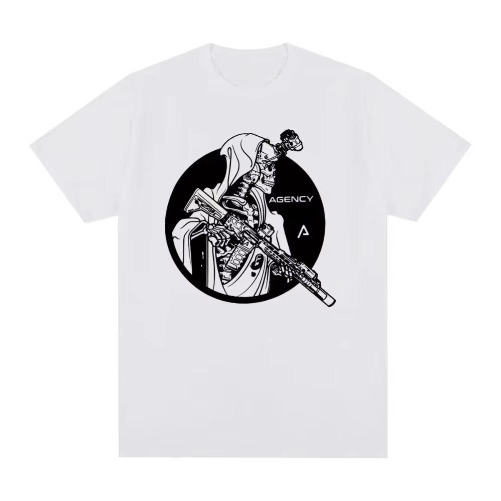 

2025 Новая летняя повседневная футболка с коротким рукавом с принтом, хлопковая, обычного кроя, с круглым вырезом, дышащая, свободная, унисекс, мужская, женская одежда S