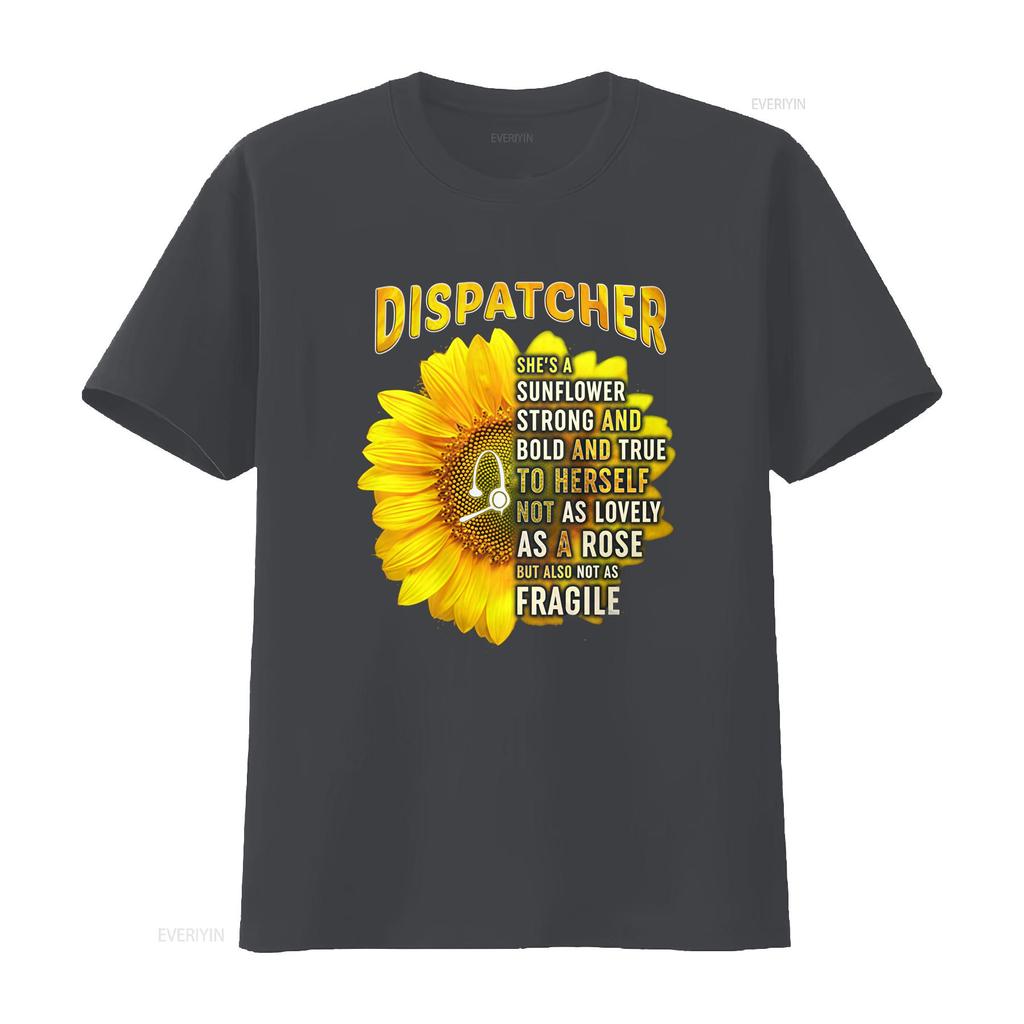 Dispatchers Are Strong And Bold T Shirt Vintage Washed Top For Everyday Wear Breathable Slightly Designer Clothes Stylish