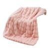 Zimní přikrývka Tlustý Fuzzy Plyš Bublinový Design Útulná Teplá přikrývka Ložnice Obývací pokoj Kancelář Domácí Pohovka Pohovka Deka z umělé králičí kožešiny