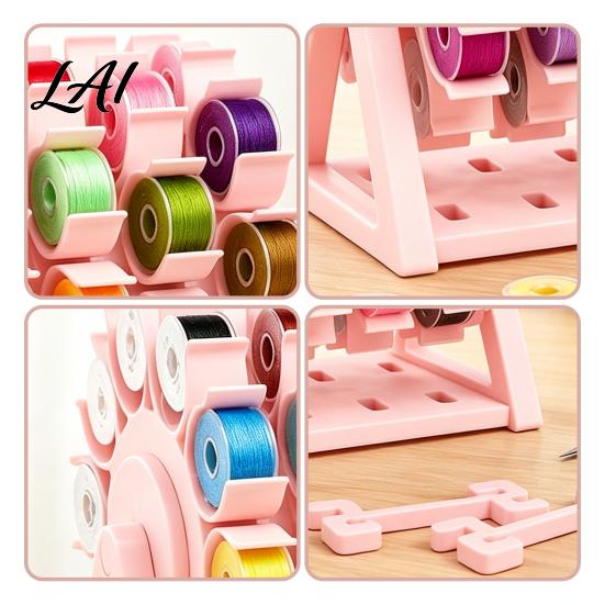 Sewing Thread Organizer Rotating Organizer 60 Spools Capacity 360 Degree Swivel Supplies Storage Rack Embroidery Holder for Room Organization