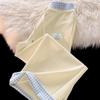 Korean-Style Plaid Embroidery Wide-Leg Pants - High-Waisted, Drawstring, Loose Fit for Spring/Autumn 2026