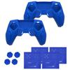 PlayVital 2 Sets of Premium Silicone Covers for Grip Cover for PS5 Cybermechanical Design Protective Cover for Compatible with PS5 Official Charging