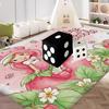 S-Strawberry-Pink Girl Door Mat Kids Room Bedroom Decoration Balcony Anti-Slip Doormat Living Room Doormat Area Rug