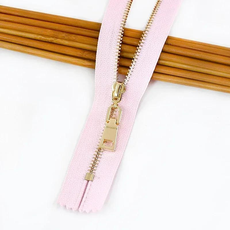 5Pcs Meetee 15/18/20/25/30cm 3# Metal Zippers Close-End Auto Lock Zips for Bag Garment Zip Closure Repair Sewing Accessories