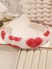 1Pcs Red White Fashion Heart Headband for Women,Bling Crystal Beaded Padded Hairband Cute Valentine's Day Gifts Hair Accessories