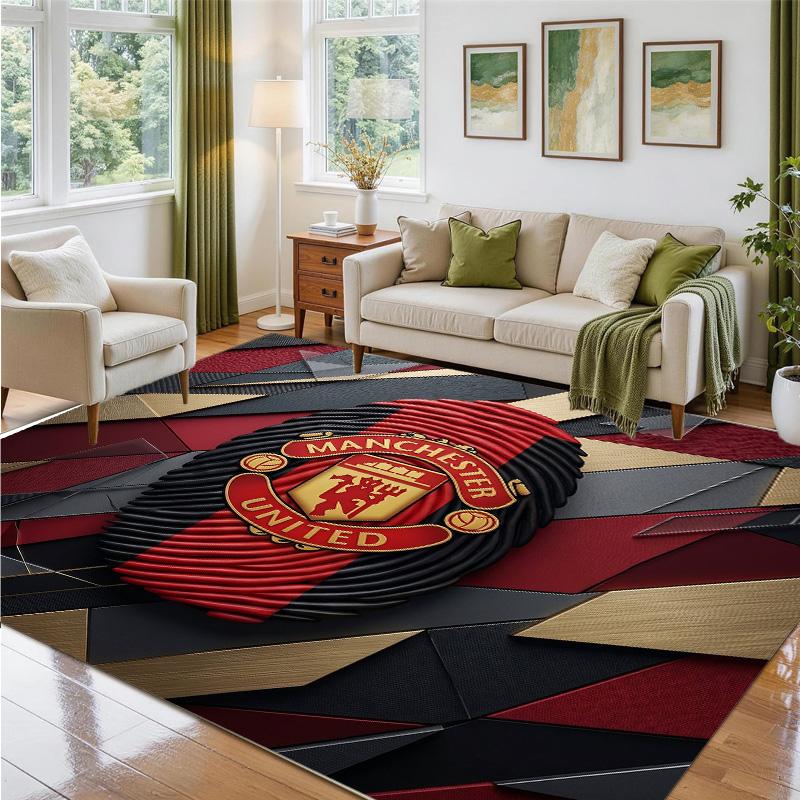 Manchester United Design Kristall Samt Teppich Weiche Dekorative Matte für Schlafzimmer Eingang