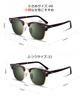 Berikin Classic Thermont Brow Sunglasses with Glass UV400 Tortoiseshell Green Half for Men Lenses, Unisex, Protection, Lenses, Gold, Frame,