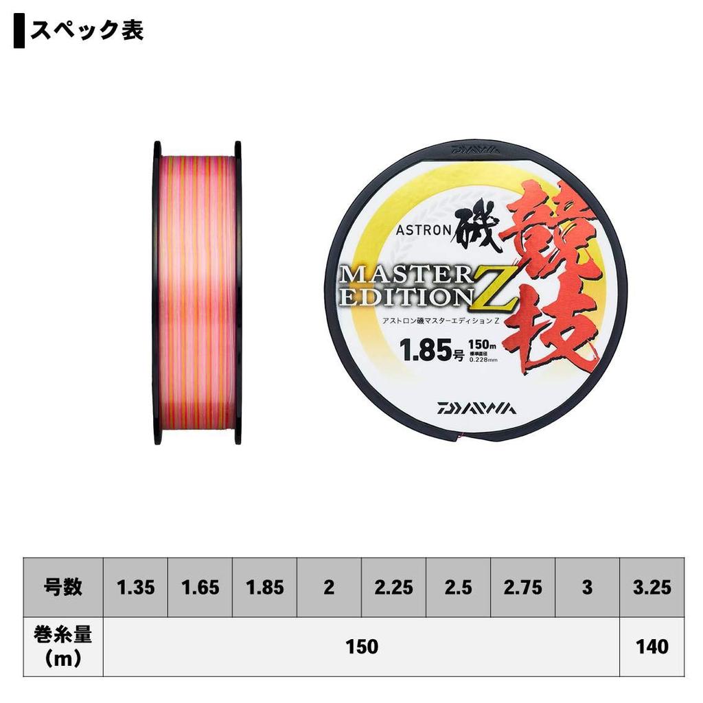 Daiwa Nylon Line Astron Iso Master Edition Z 140m Clear Color No. 3.25 (with Marking)