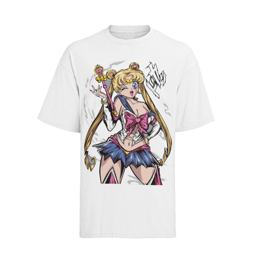 Pretty Soldier Sailor Moon Comic style T-shirt Summer Century Children's and Parental Clothing