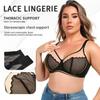 European and American Sexy Ultra-thin Lace Bra Plus Size Underwear