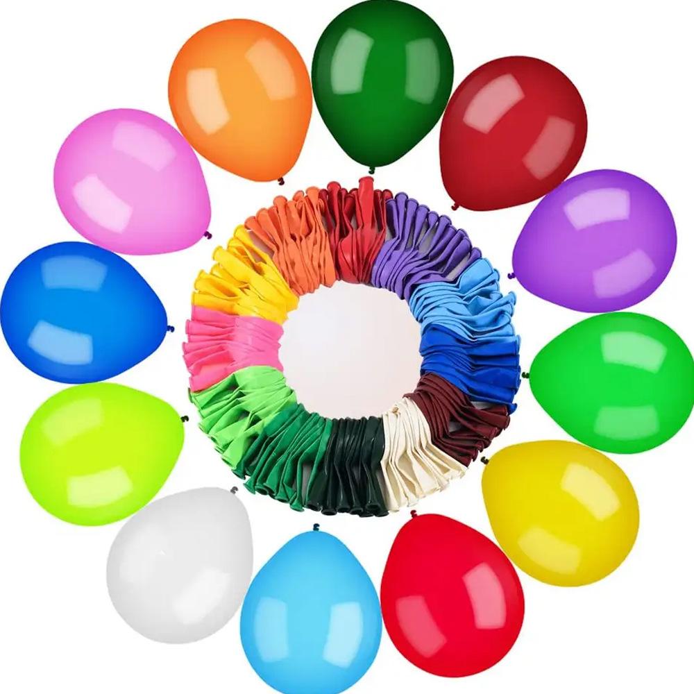 10-Inch Matte Color Latex Balloons - Decorative Props for Birthdays & Parties