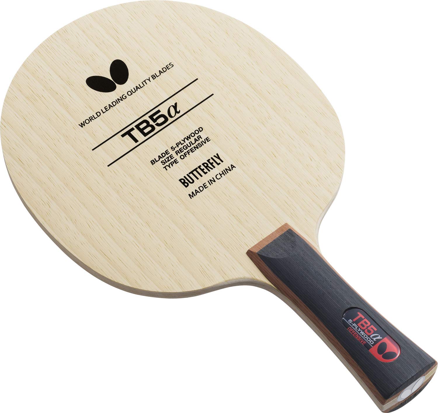 Butterfly TB5 Alpha Настольный теннис Наступательная 37001 Ракетка, Издание для начинающих, Рукоятка, Стиль, 5 слоев Клеш,