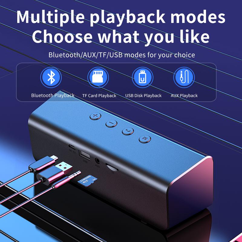 S31 Tragbarer Bluetooth-Lautsprecher 3D HIFI Boombox Stereo Wireless-Lautsprecher Unterstützt TF-Karte, USB-Stick