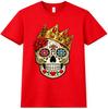 Sugar Skull Crown T-Shirt Day Of The Dead Gothic Floral Tattoo Graphic Tee