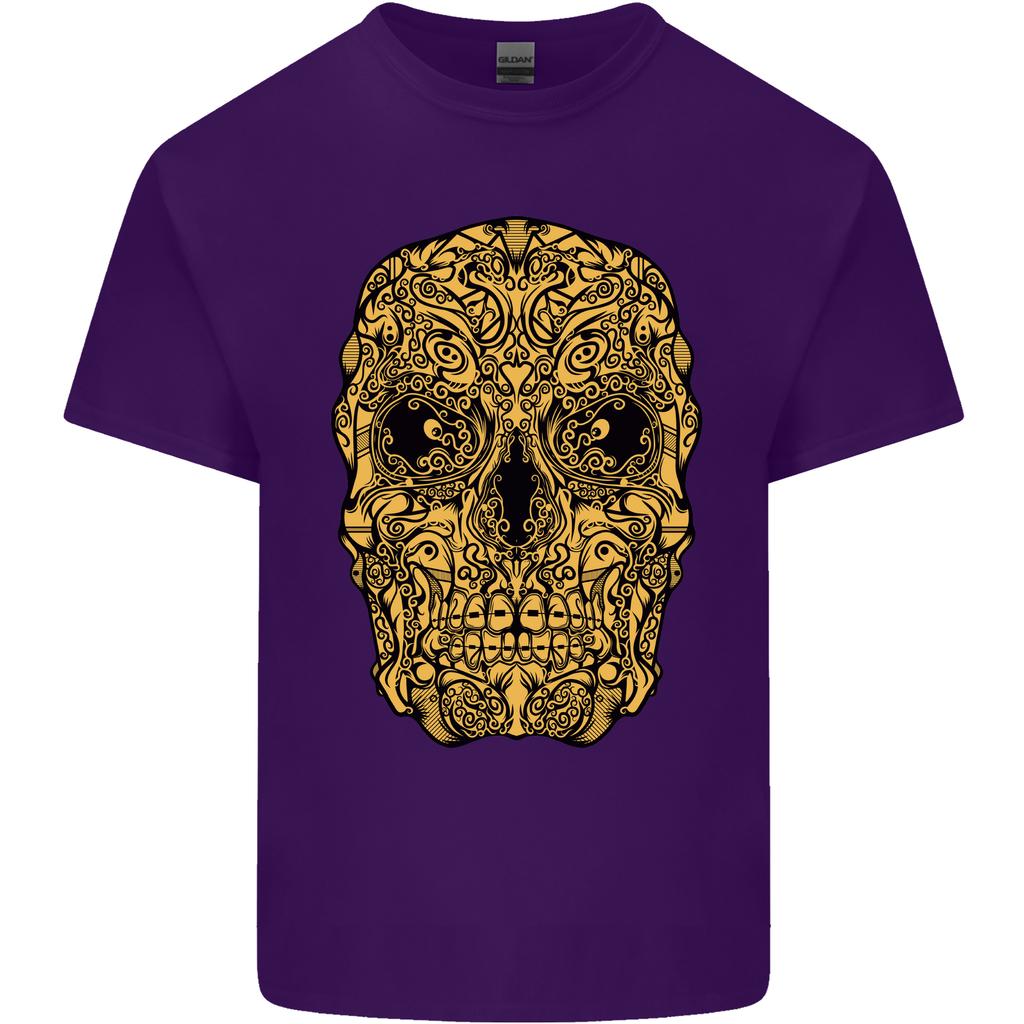 Ethnic Skull Gothic Tribal Demon Unisexs Light Cotton TShirt