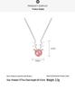 S925 Sterling Silver Antler & Strawberry Crystal Necklace for Women - Fresh, Cute, Simple Clavicle Chain
