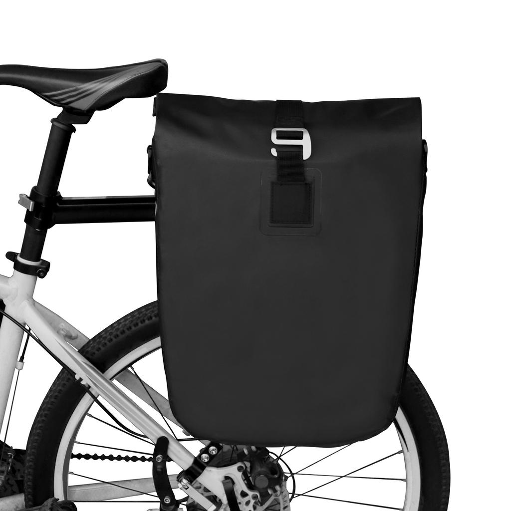 Waterproof Bike Rear Rack Bag 20L Bike Side Storage Bag Laptop Pannier Bag Bicycle Trunk Rear Seat Carrier Pack