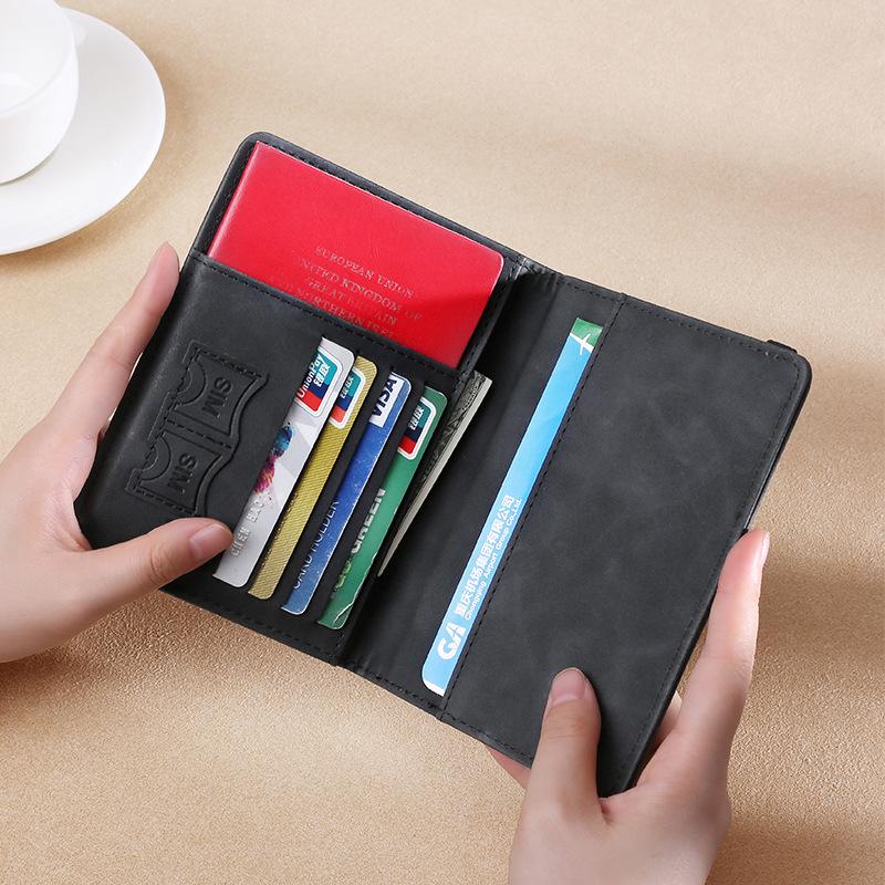 Business travel passport bag, overseas boarding passport holder, RFID passport, this set of air ticket document holder, with SIM card space