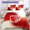 Set Lenzuola Stampato Calcio Bournemouth 3 Pezzi, Comodo Set Copripiumino per Camera da Letto Amico della Pelle