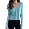 Women's Short Sweater Slim Fit Cardigan Jacket Knitted Cardigan Outerwear Top