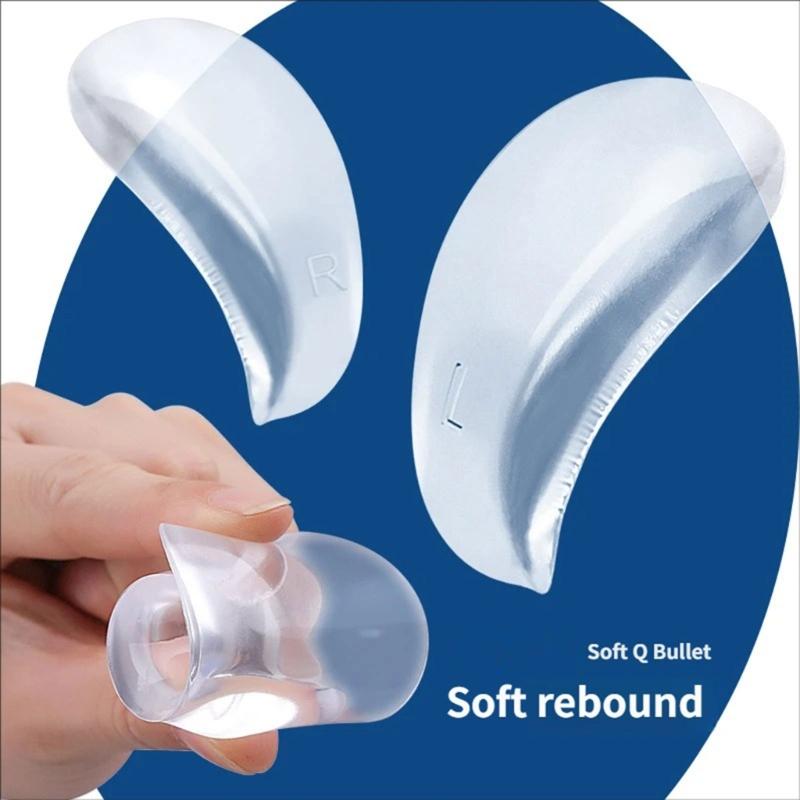 4 Pairs Adhesive Orthotic Clear Arch Support Shoe Insoles Flat Feet Arch Insert Gels Pads for Foot Pressure Relief