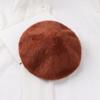 Women Painter Hat Solid Color Octagonal Dome Top Beret Hat Autumn Winter Warm Plush Hat Fashion Accessories