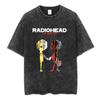 Rock Band Radiohead The Bends Vintage Washed Tshirt Unisex Women Fashion Hip Hop T Shirts Casual Tshirts Streetwear