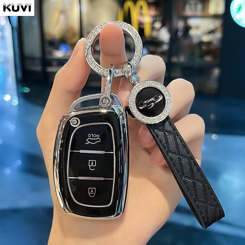 3 Button Tpu Car Key Case Cover Holder Keychain Fob For Hyundai Tucson Santa Fe Rena Sonata Elantra Creta Ix35 Ix45 I10 I30 I40