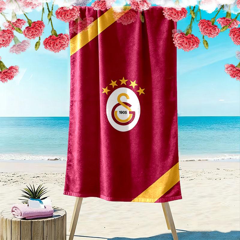Galatasaray Glory Print Beach Towel, Large Soft Quick Dry Towel for Beach Camping Swimming