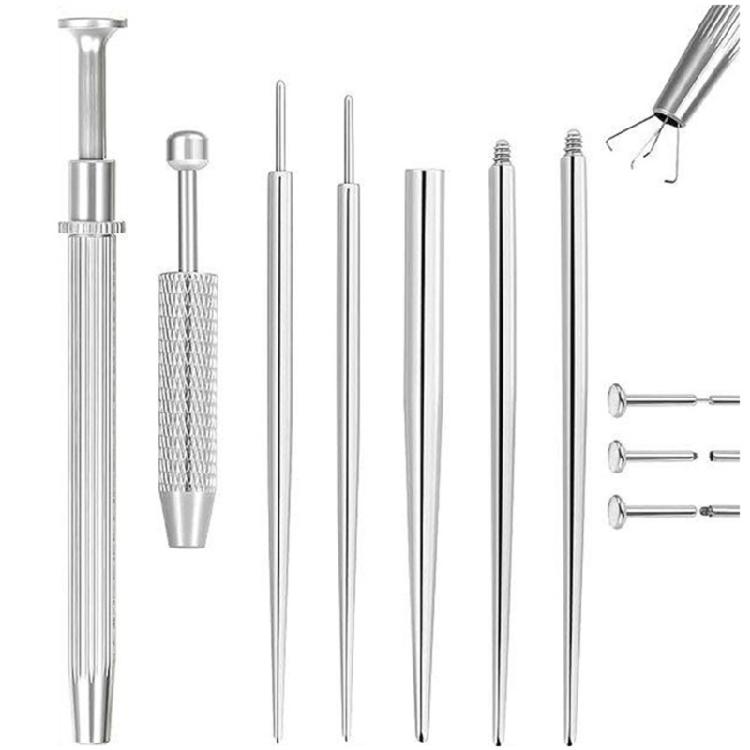 Edelstahl Piercing Kugelgreifer und Einführwerkzeug Set Piercing Zubehör Geeignet für Schmuckwechsel
