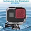 Underwater Dive Filters for Gopro Hero 13 12 11 10 9 8 Black Waterproof Housing Diving Red Light Close-Up Macro Filters