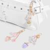 Eye Catching Resin Fruit Keychain With Bows Detachable Bag Charm Cute Fashion Gift Elegant Bags Pendant for Women