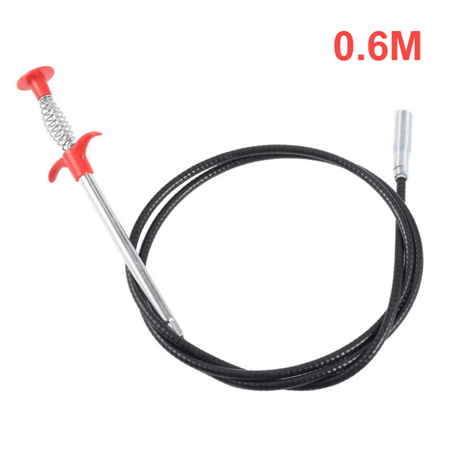 

0.6-2 Meters Hand Kitchen bathroom Sink Cleaning Hook Sewer Dredging Device Spring Pipe Hair Debris Dredging Tool 1pc