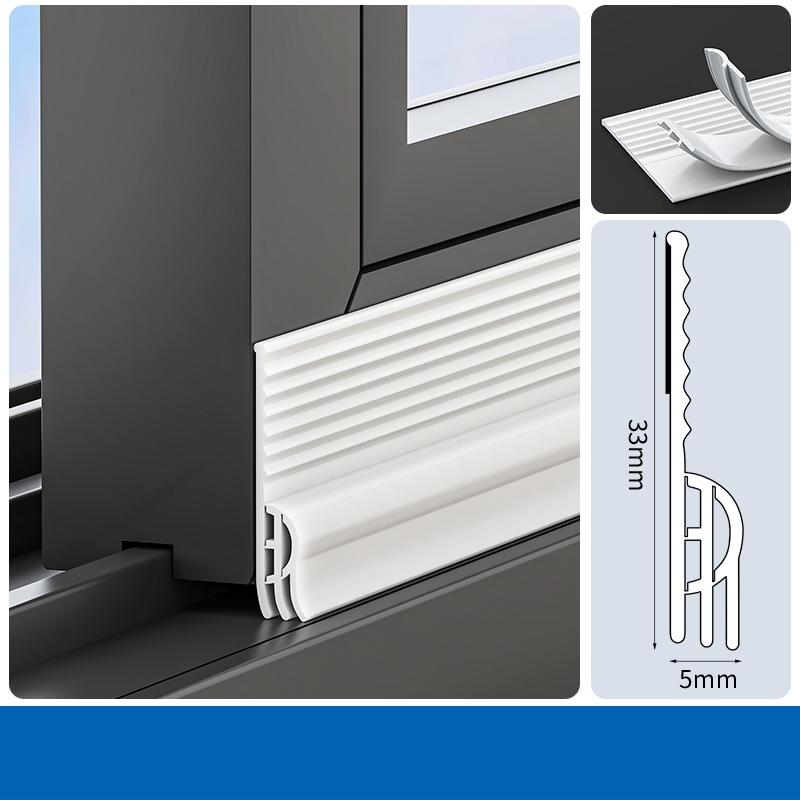 

1pc 2/4M Sliding Window Seal Strip Anti-Cold Sound Insulation Adjustable Self Adhesive Triple Windproof Weatherstrip 2M белый