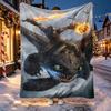 How To Train Your Dragon Pattern Blanket for Home Decoration, Bed, Sofa, Car Travel, Camping, Suitable for All Seasons, Birthday Christmas Gift