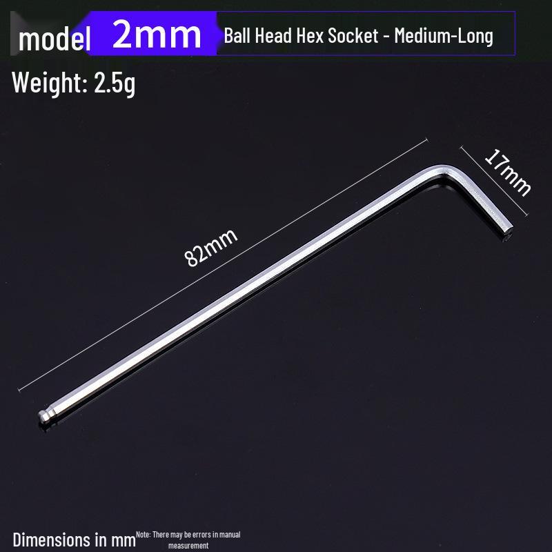 

Hardened Zinc & Nickel Plated L-Shaped Hex Key Wrench with Ball Head