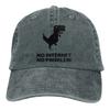 Adjustable Solid Color Baseball Cap NO INTERNET Washed Cotton Trex Cactus Offline Funny Games Sports Woman Hat