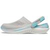 Crocs LiteRide Lightning Shoes Marbled Crocs Beach Sandals Hole Shoes Unisex Pearl White