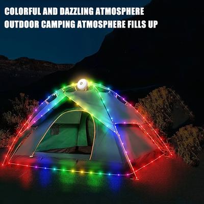 10m LED Camping Lichterkette, 8 Modi Magnetische Wasserdichte Outdoor Zelt Dekoratives Licht,