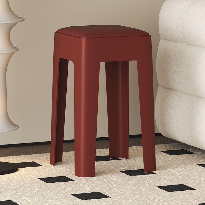 Durable Upholstered Stackable Plastic Stool for Home & Dining