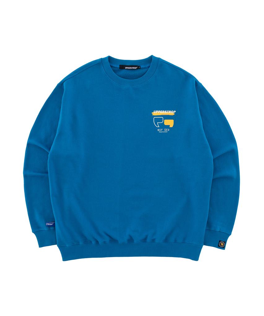 UPPERSTROP [Up9007] Authentic Logo Sweatshirt Blue