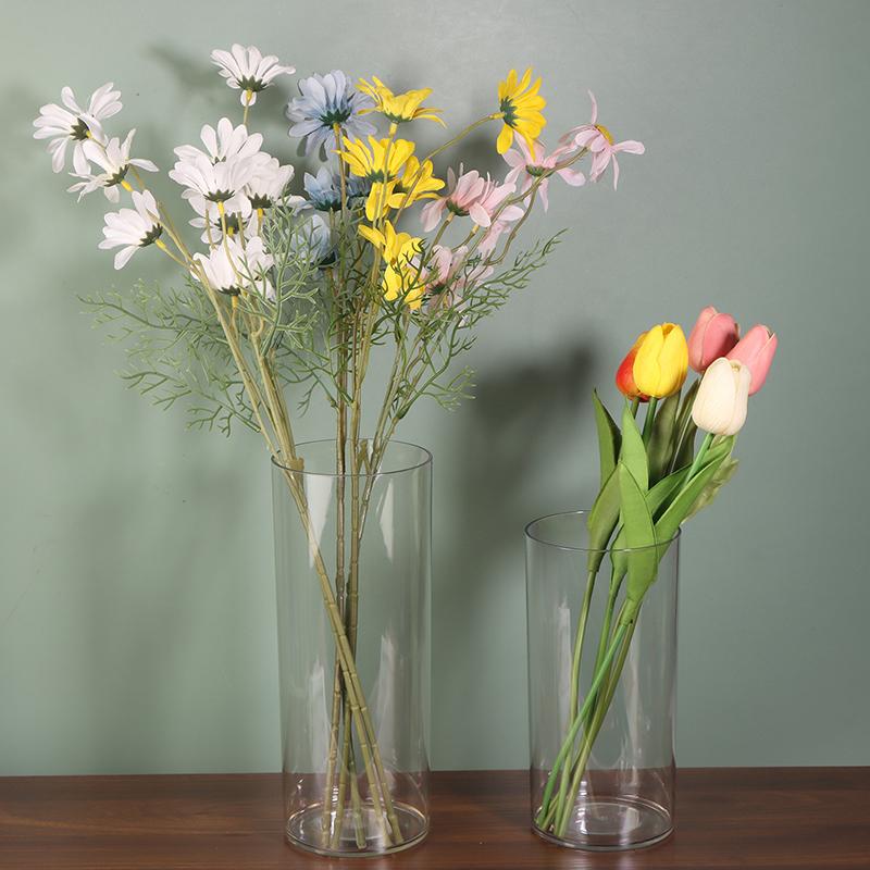 Hydroponic Plants Acrylic Cylinder Vase Transparent Fresh Flowers Decorative Bottles For Wedding Dining Table Centerpieces