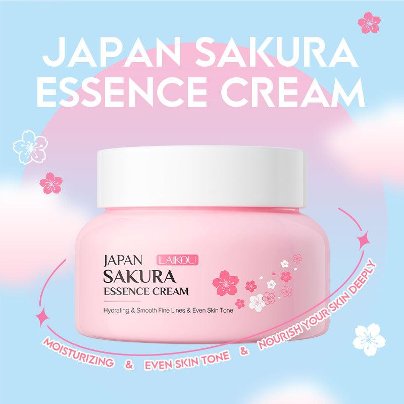 LAIKOU 60g Japan Sakura Essence Cream Cherry Blossom Facial Cream Moisturizing Improving Dryness & Roughness Face Skin Care