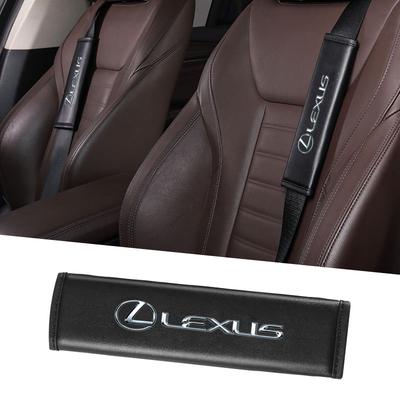 2pcs Car Seat Belt Cover Leather Shoulder Pad Accessories For F SPORT GX460 Ct200h IS250 ES 220D IS200 Fsport GS GX IS LS
