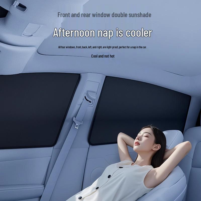 Customizable Logo Car Sun Shade: Magnetic Heat Insulation & Privacy Curtain for Side Windows