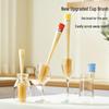 Multi-functional Long Handle Cup Brush with Thermos Lid Sponge Cleaner