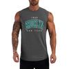 Muscleguys Sports Tank Top Men's Cotton Spring and Summer Thin Seamless Waistcoat Casual Sleeveless Wide Shoulder T-shirt