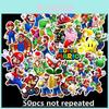 Vibrant 50 Pcs Cartoon Super Mario Stickers For Children Waterproof Game Decals