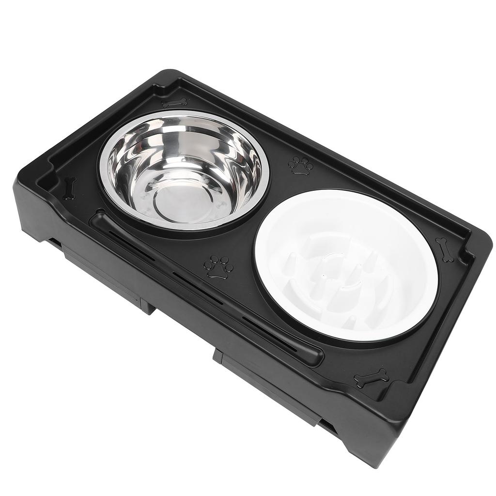 Elevated Dog Bowl Height Promote Healthy Digestion Antislip Slow Feeder Food Water Bowl for Pets