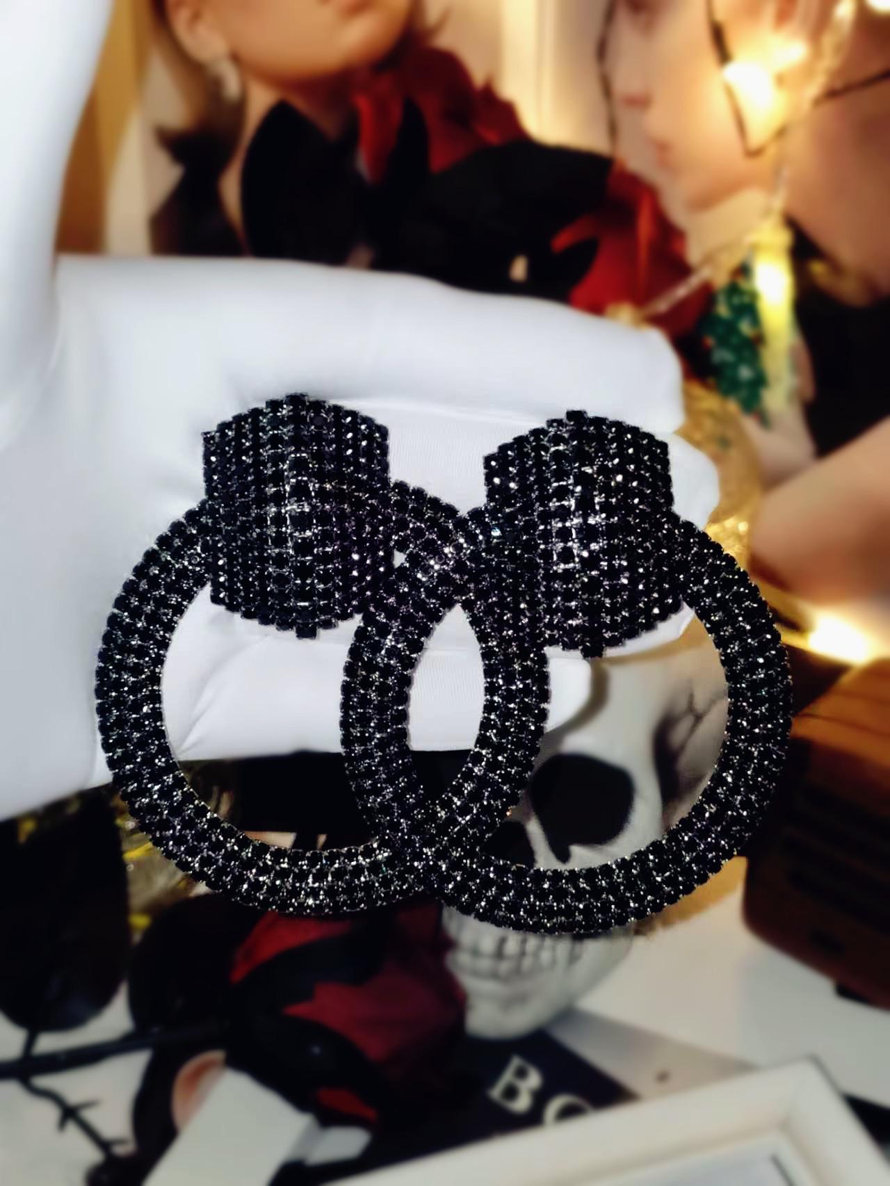 

Роскошные серьги-кольца со стразами: Простой, Модный и Преувеличенный Дизайн для Женщин 6cm Tassel